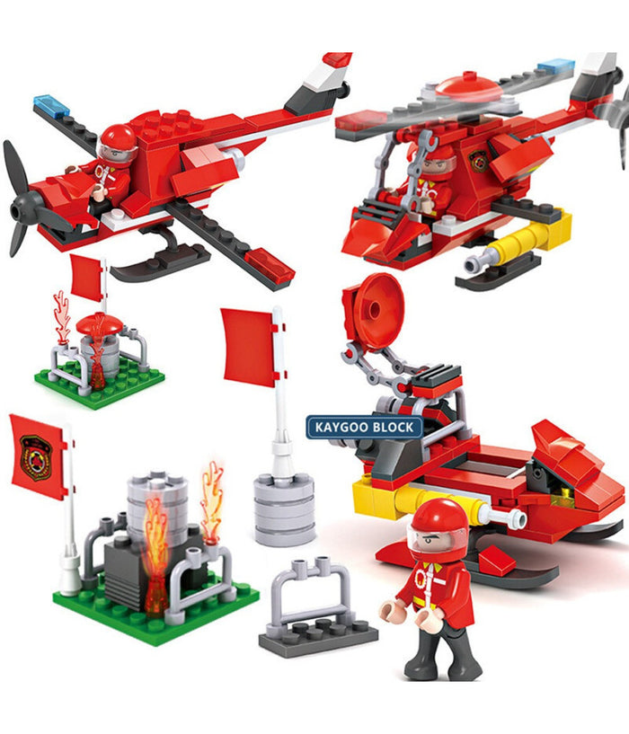 Costruzioni Per Bambini Blocks Firefighters Pompieri Diy 8 Set Assortiti         