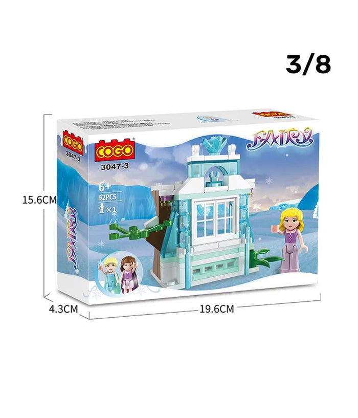 Blocks Dream Castle Costruzioni Per Bambini Diy Castello Frozen 8 Set Assortiti         