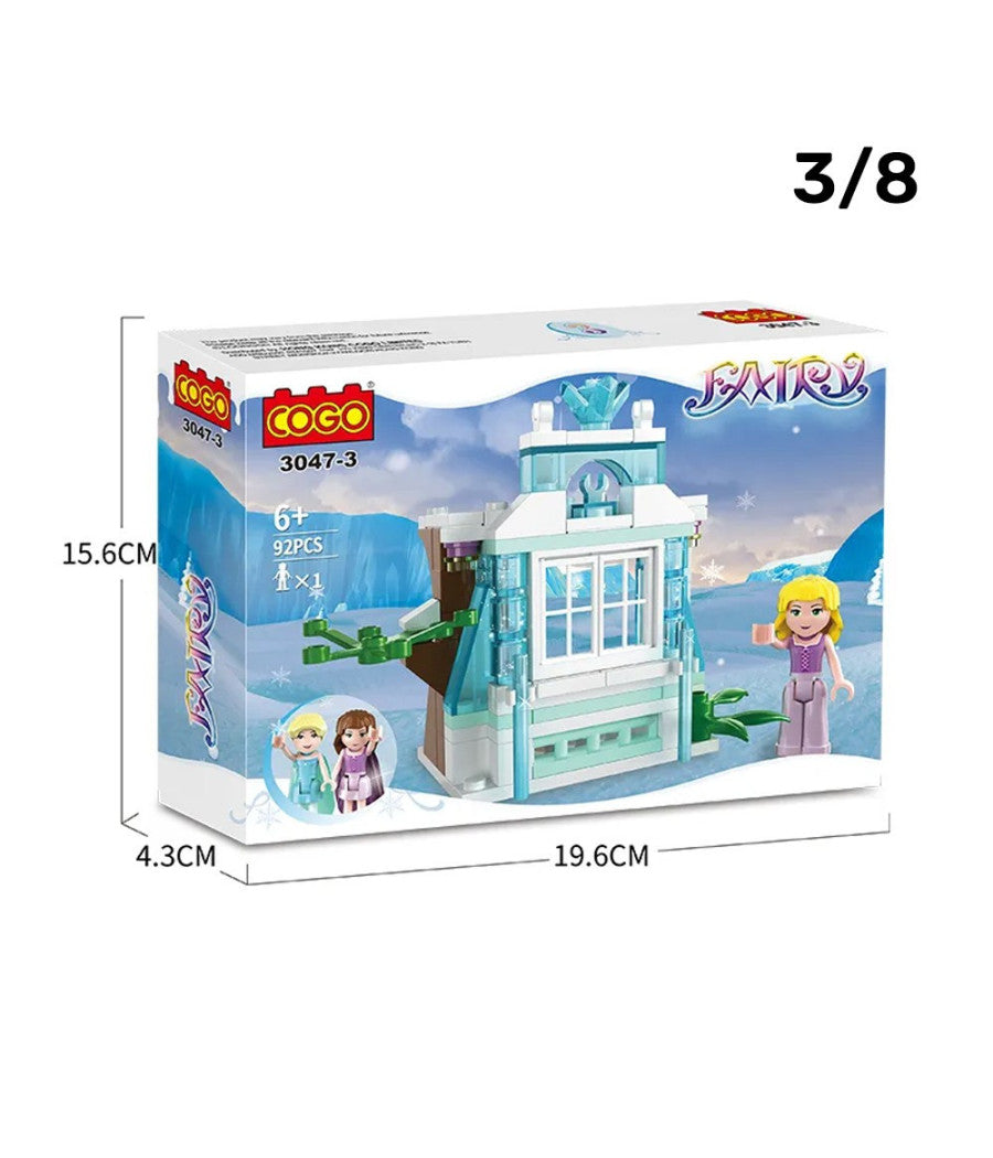 Blocks Dream Castle Costruzioni Per Bambini Diy Castello Frozen 8 Set Assortiti         