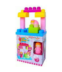 Costruzioni Giocattolo Per Bambini Gelateria 14pz Con Personaggio E Accesssori         