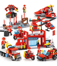 Costruzioni Per Bambini Blocks Firefighters Pompieri Diy 8 Set Assortiti         