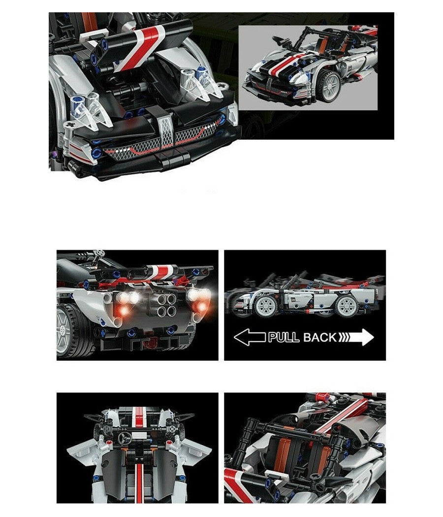 Costruzioni Mattoncini 520+ Pezzi Auto Sportiva Compatibile Q-jm800         