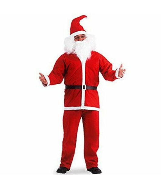 Costume Babbo Natale Adulti Abito Completo Natalizio Giacca Pantalone Cappello         