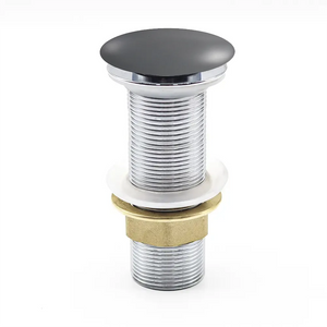 Piletta click-clack universale lavabo bidet in ottone con tappo grigio opaco | Noana