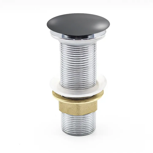 Piletta click-clack universale lavabo bidet in ottone con tappo grigio opaco | Noana