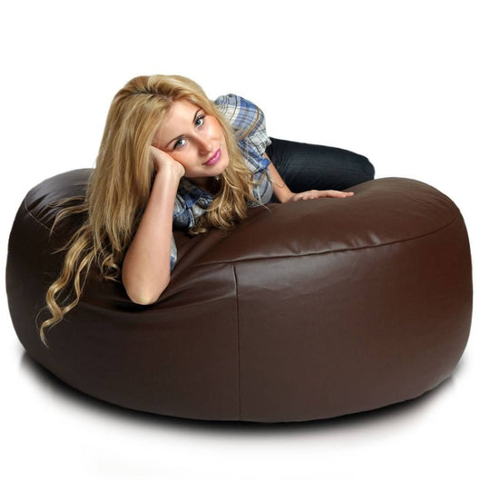 Cover pouf rotondo morbido island ecopelle