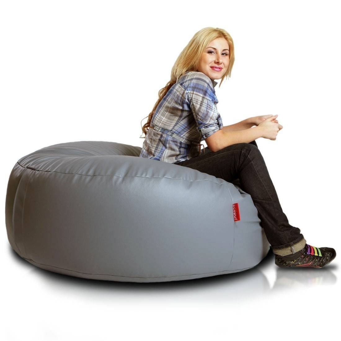 Cover pouf rotondo morbido island ecopelle