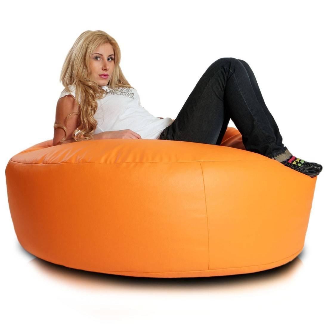 Cover pouf rotondo morbido island ecopelle