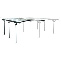 Estensione di pensilina auto in alluminio e policarbonato, 15m²,