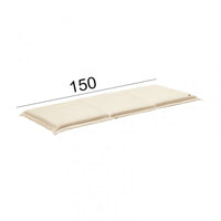 Cuscino Per Panca 3 Posti 150 X 45 Cm Con Volant, Colore Ecru