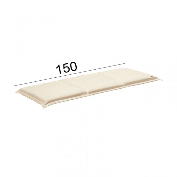 Cuscino Per Panca 3 Posti 150 X 45 Cm Con Volant, Colore Ecru