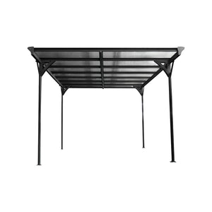 Pensilina auto in alluminio e policarbonato 15m², antracite