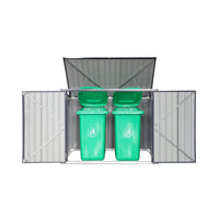 Coperchio doppio per pattumiera in acciaio zincato, 1.75m², antracite