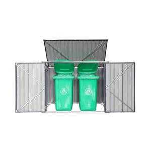 Coperchio doppio per pattumiera in acciaio zincato, 1.75m², antracite