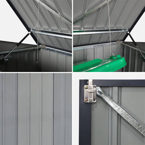 Coperchio doppio per pattumiera in acciaio zincato, 1.75m², antracite