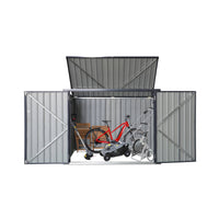 Coperchio doppio per pattumiera in acciaio zincato, 1.75m², antracite