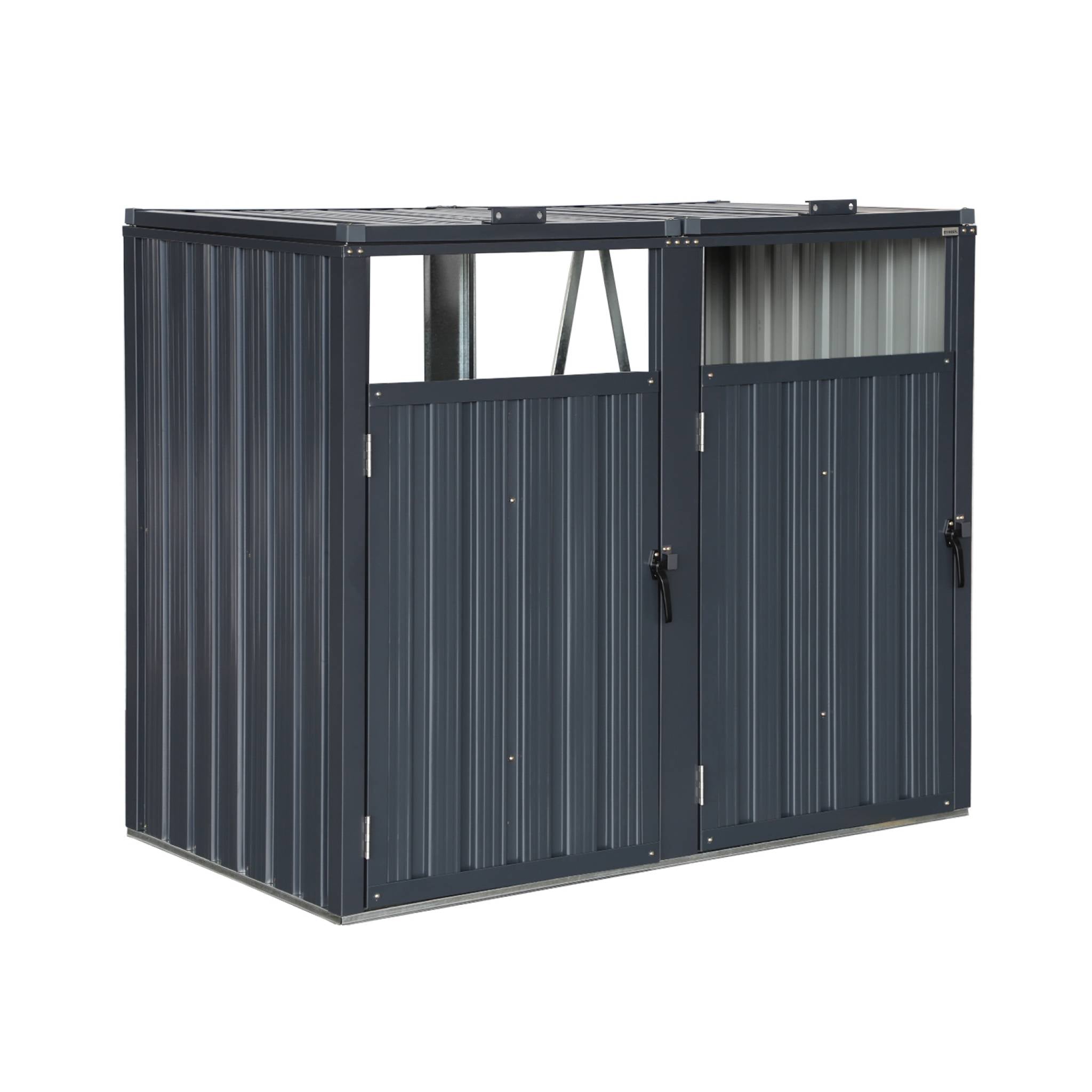 Copribidoni in acciaio zincato grigio, grigio