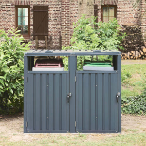 Copribidoni in acciaio zincato grigio, grigio