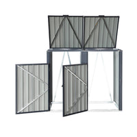 Copribidoni in acciaio zincato grigio, grigio