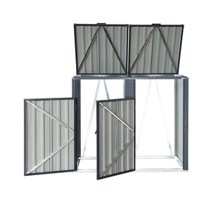 Copribidoni in acciaio zincato grigio, grigio