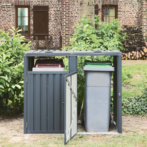 Copribidoni in acciaio zincato grigio, grigio