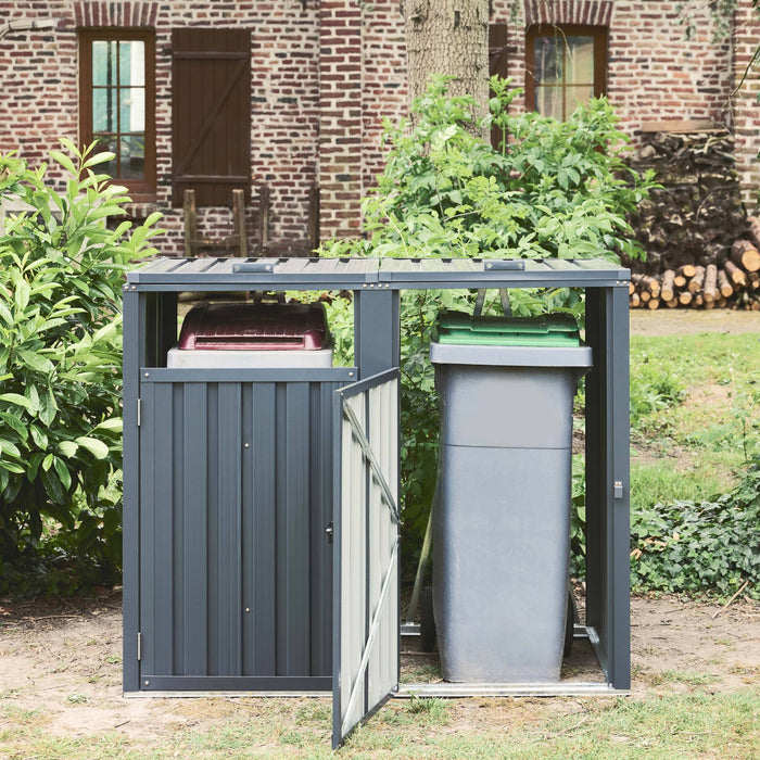 Copribidoni in acciaio zincato grigio, grigio