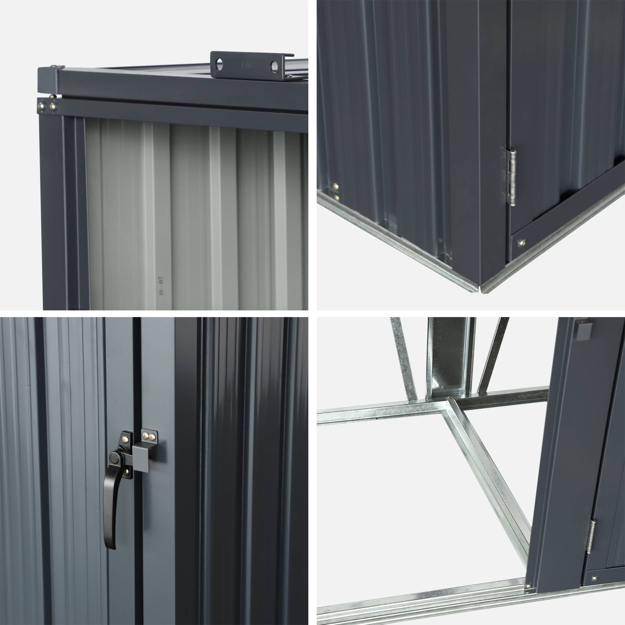 Copribidoni in acciaio zincato grigio, grigio