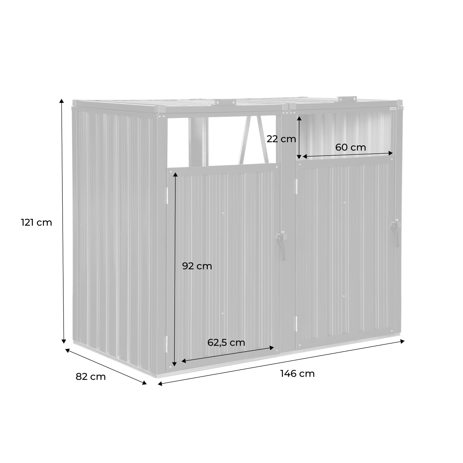 Copribidoni in acciaio zincato grigio, grigio