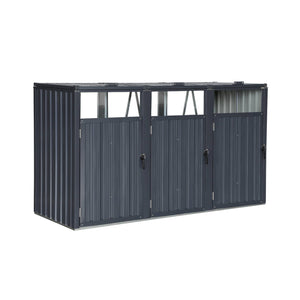 Copribidoni in acciaio zincato grigio, grigio