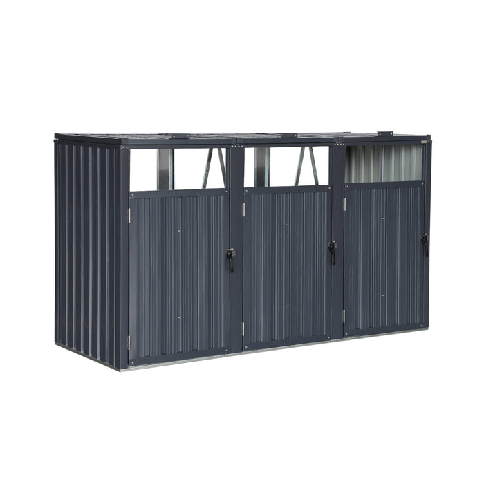 Copribidoni in acciaio zincato grigio, grigio