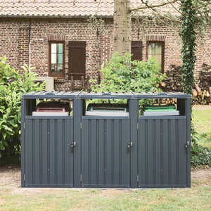 Copribidoni in acciaio zincato grigio, grigio