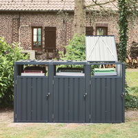 Copribidoni in acciaio zincato grigio, grigio