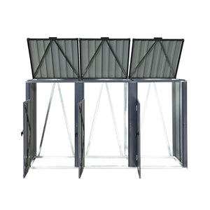 Copribidoni in acciaio zincato grigio, grigio