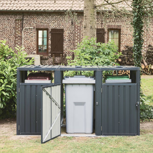 Copribidoni in acciaio zincato grigio, grigio