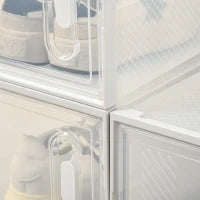 Mobile Scarpiera Modulare Salvaspazio, 18 Cubi 28x36x21 cm in Plastica PP, Bianco