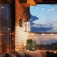 Lampada da Giardino con Pannello Solare, Impermeabile IP44 e Accensione Automatica, Nero