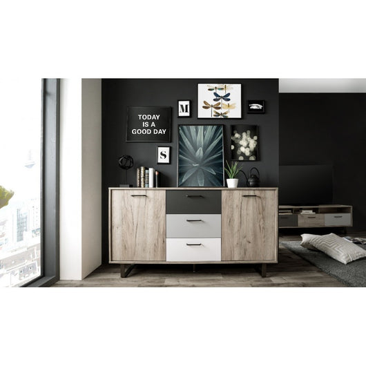 Credenza 2 ante e 3 cassetti Orlando4 colore rovere