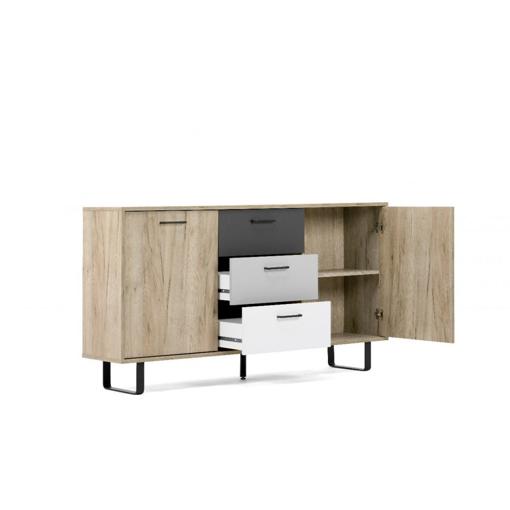 Credenza 2 ante e 3 cassetti Orlando4 colore rovere