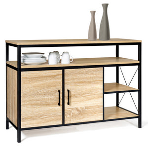 IDMarket - Credenza bassa DETROIT a 2 ante, design industriale