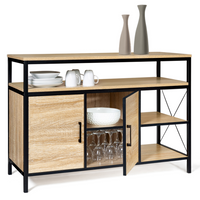 IDMarket - Credenza bassa DETROIT a 2 ante, design industriale