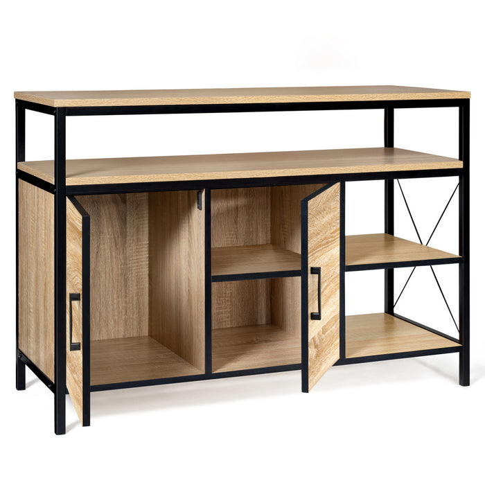 IDMarket - Credenza bassa DETROIT a 2 ante, design industriale