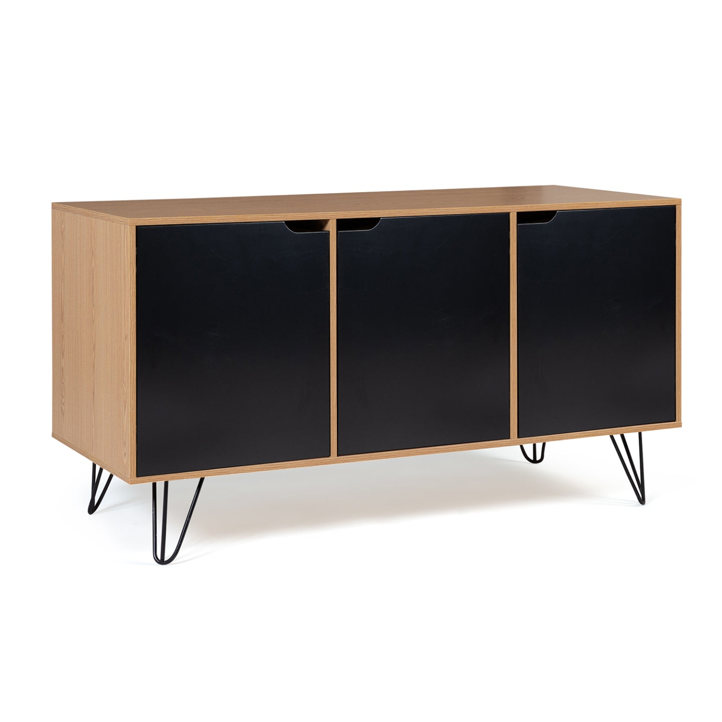 IDMarket - Credenza bassa vintage NOEMI 3 ante in legno