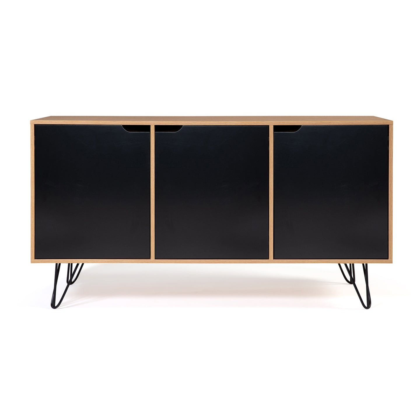 IDMarket - Credenza bassa vintage NOEMI 3 ante in legno