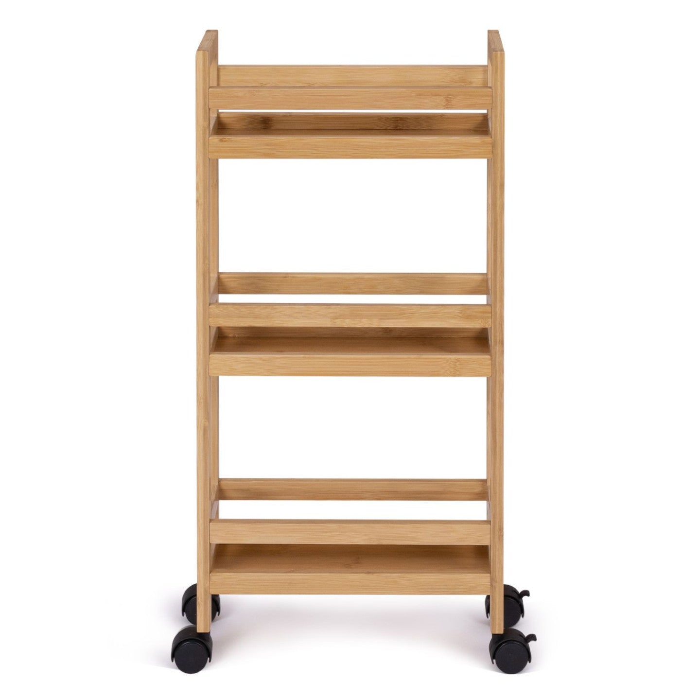 IDMarket - Credenza BEA in bambù su rotelle, 3 livelli