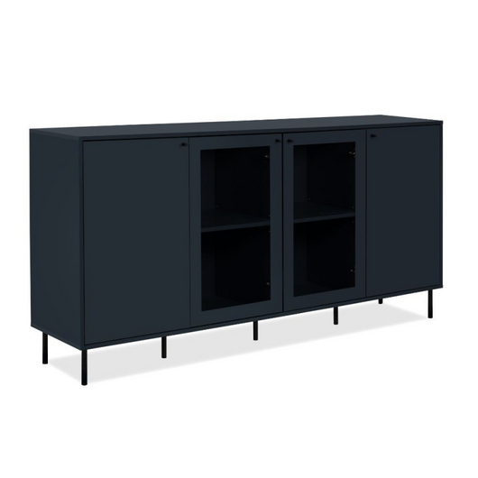 Credenza Caracas 51A con 4 ante e 4 ripiani colore navy blue