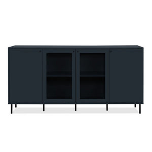 Credenza Caracas 51A con 4 ante e 4 ripiani colore navy blue