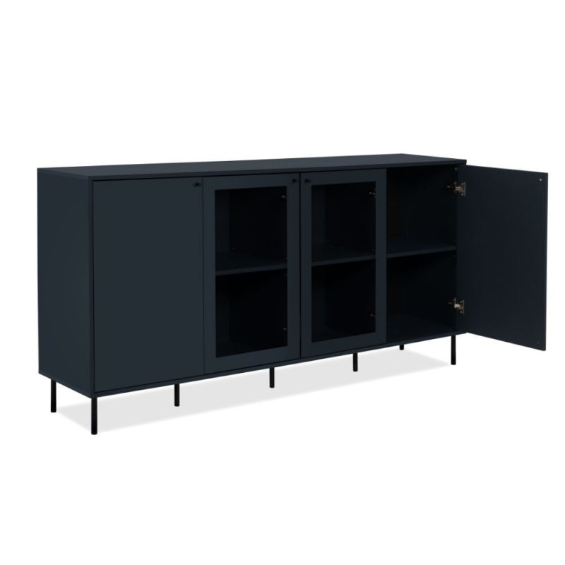 Credenza Caracas 51A con 4 ante e 4 ripiani colore navy blue