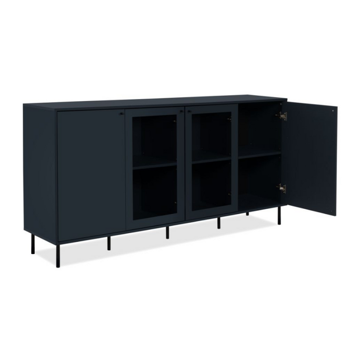 Credenza Caracas 51A con 4 ante e 4 ripiani colore navy blue