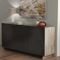CREDENZA CARLILE ANTRACITE E ROVERE CHIARO