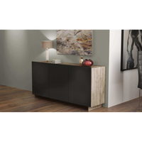 CREDENZA CARLILE ANTRACITE E ROVERE CHIARO